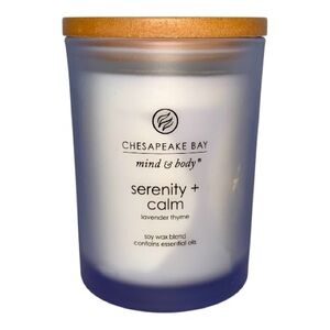 Chesapeake Bay Scented Candle Serenity Calm Lavender Thyme 8.8oz Soy Wax NIB